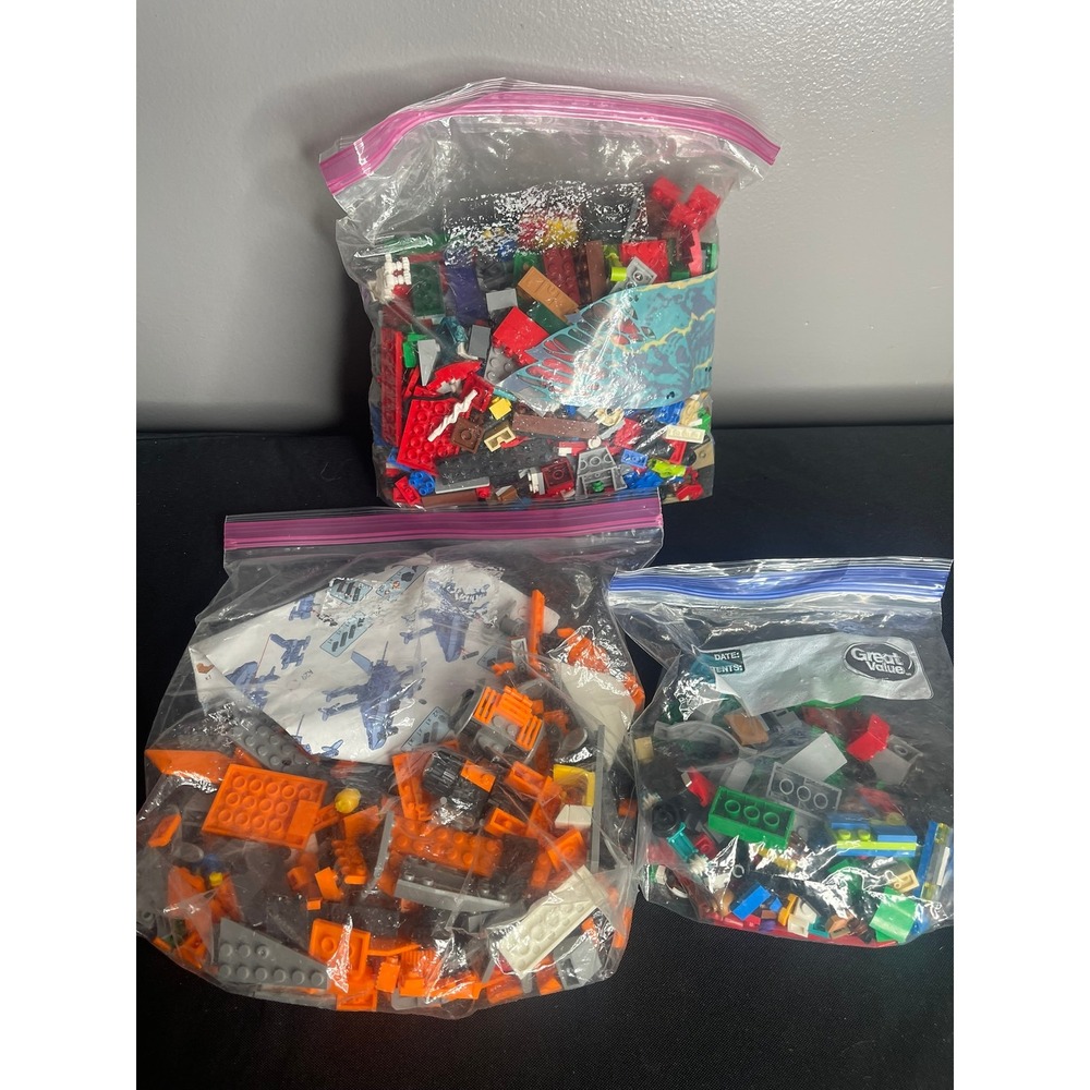 Bulk Building Bricks Lot‎ Mixed Colors and Pieces 2lb 11oz Assorted Toy Bricks